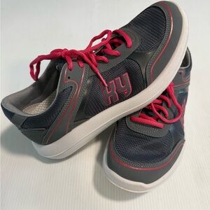 Kybun Tenero 20 Women’s Tennis Shoes Size 9.5 Made In Italy Gray And Pink